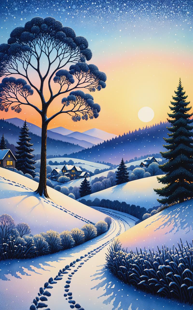 09535-274160776-December twilight landscape, zendoodle+pointillism, naive drawing, @elen_polet, oil painting, graceful strokes, winter backgroun.png